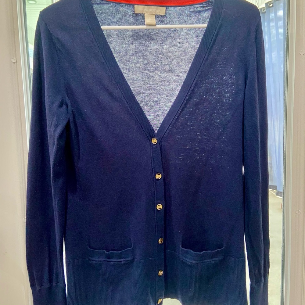 Banana Republic Deep Blue Cardigan